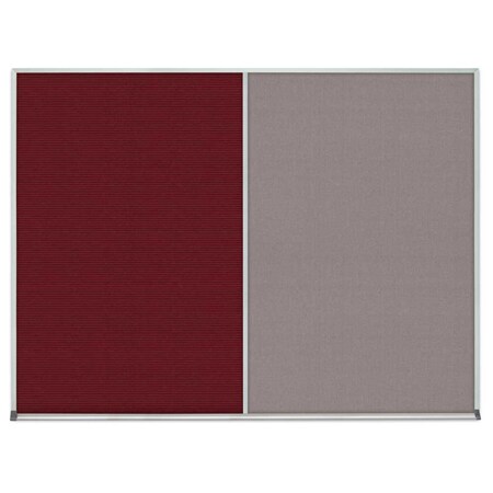 United Visual Products Double Door Radius Corkboard, 48"x36", Bla UV7003RC-BLACK-KEYLIME